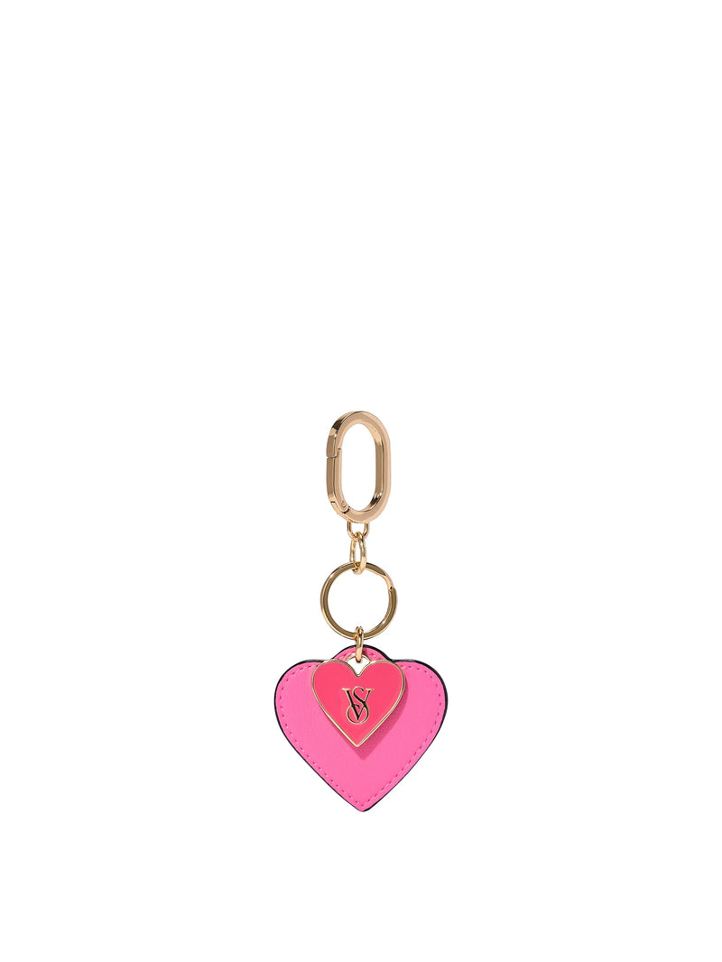 Double Hearts Bag Charm Keychain
