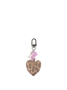 QUILTED PUFFER HEART KEYCHAIN CHARM