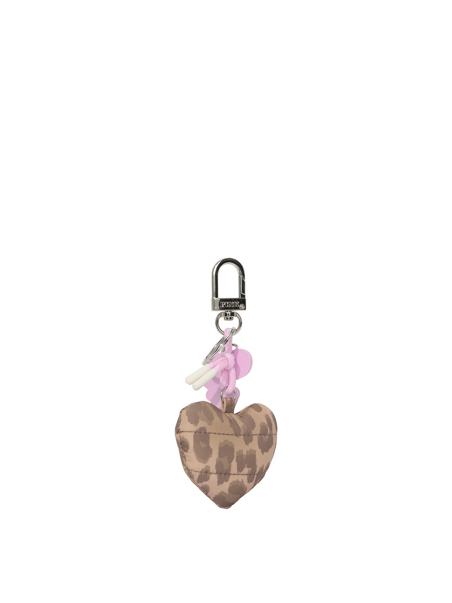 QUILTED PUFFER HEART KEYCHAIN CHARM