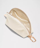 Dual Pouch Wristlet Wallet - ColourMink Berry/Light Ivory