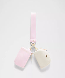 Dual Pouch Wristlet - ColourBlissful Pink/Light Ivory