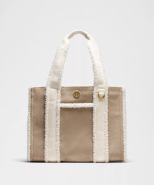 Boxy Tote Bag 10L Faux Shearling Trims