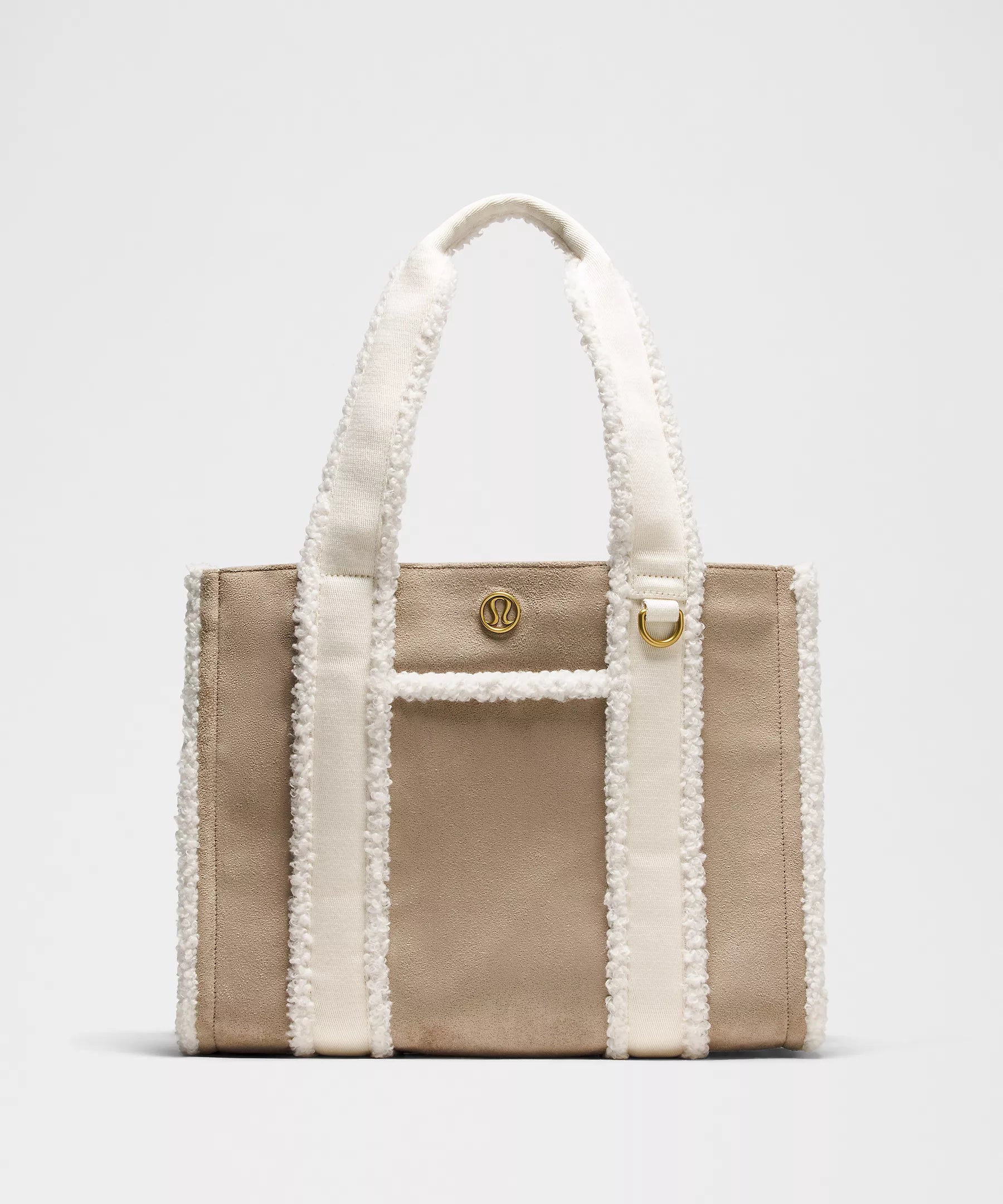 Boxy Tote Bag 10L Faux Shearling Trims