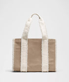 Boxy Tote Bag 10L Faux Shearling Trims