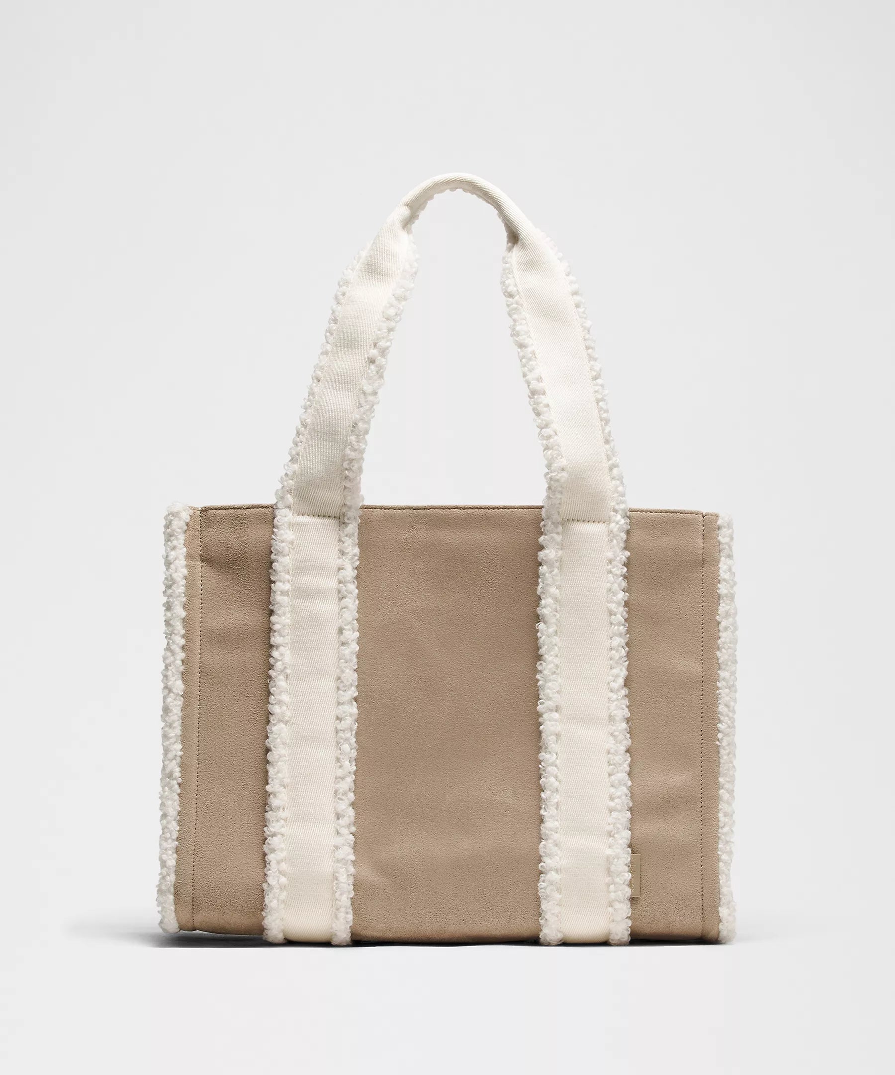 Boxy Tote Bag 10L Faux Shearling Trims