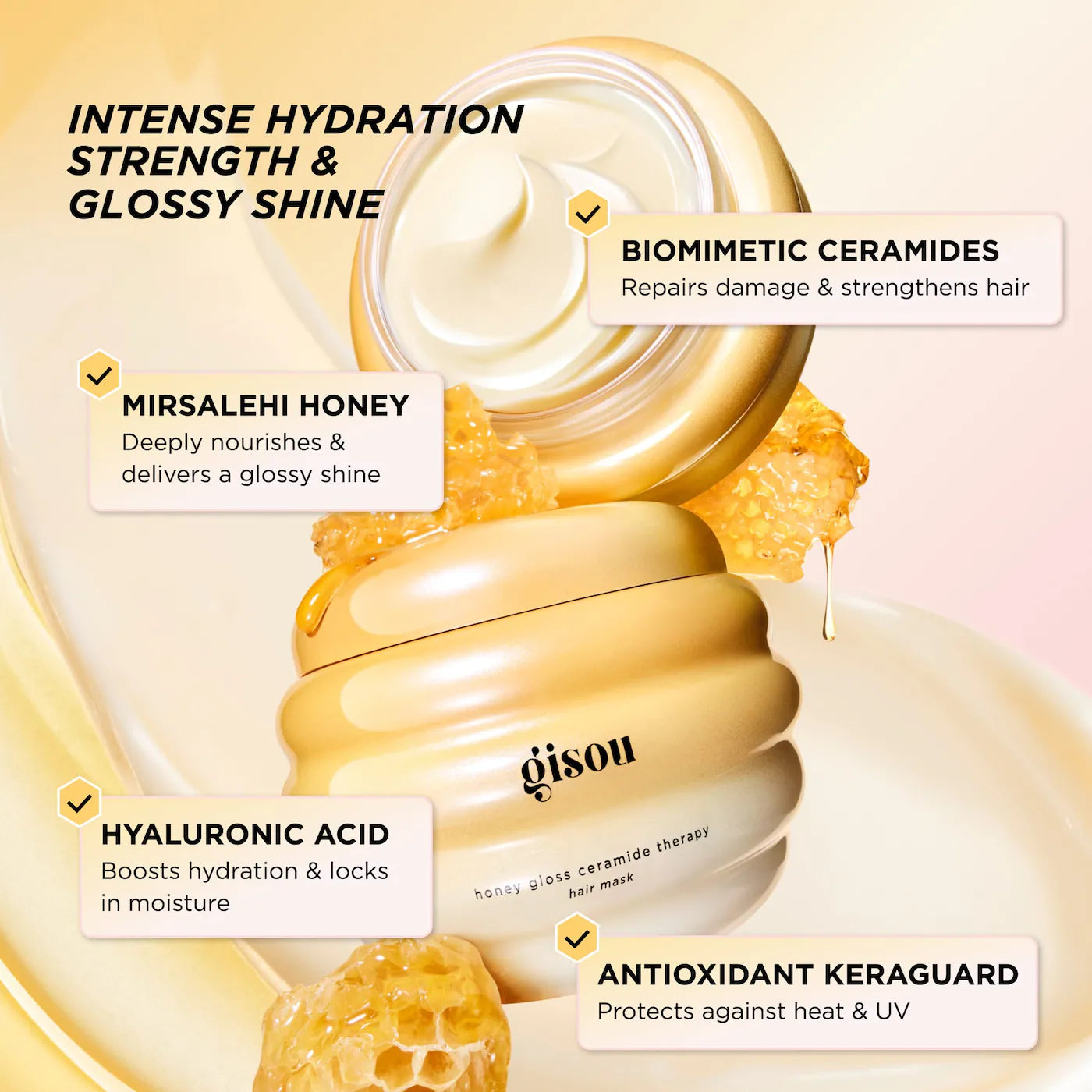 Gisou  Honey Gloss Ceramide Therapy Hydrating Hair Mask